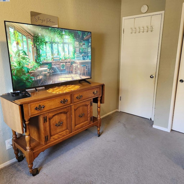 interior space featuring carpet flooring