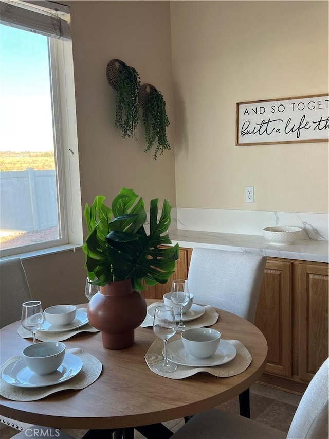 view of dining area