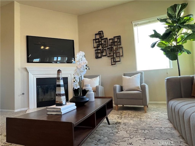 view of carpeted living room