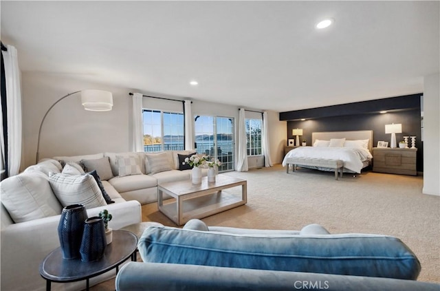 bedroom with carpet flooring