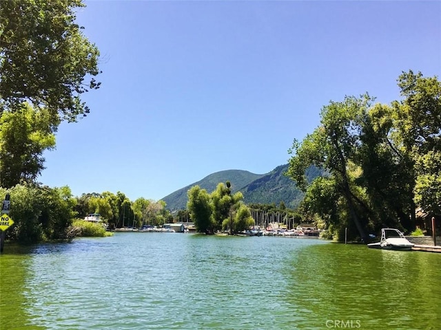 property view of water with a mountain view