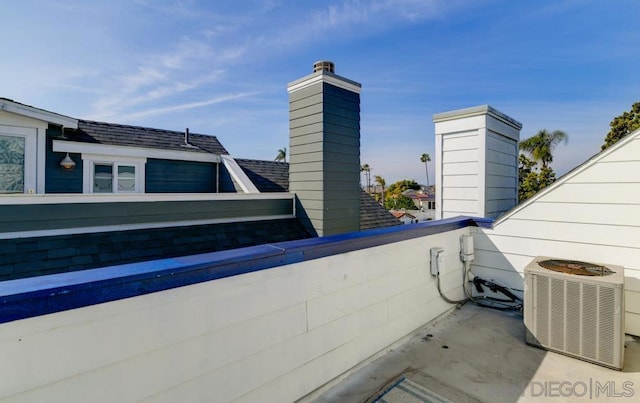 view of patio / terrace with central AC unit