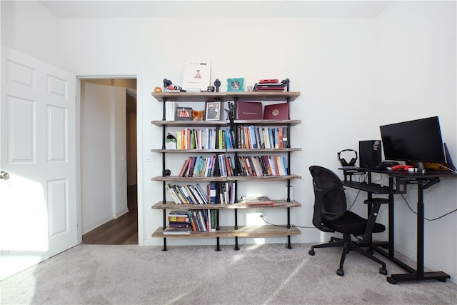 view of carpeted office