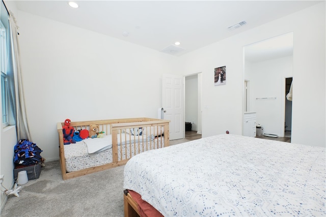 view of carpeted bedroom