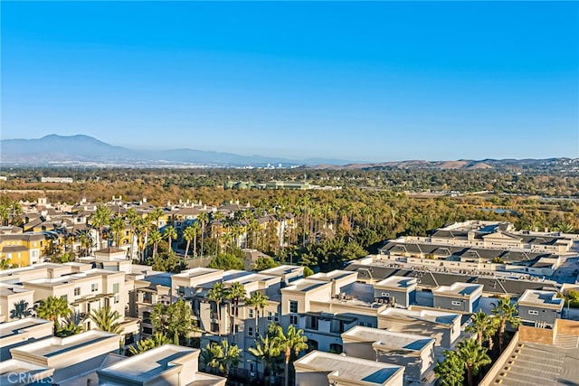 birds eye view of property featuring a residential view and a mountain view