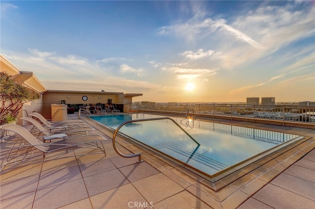 pool with a patio