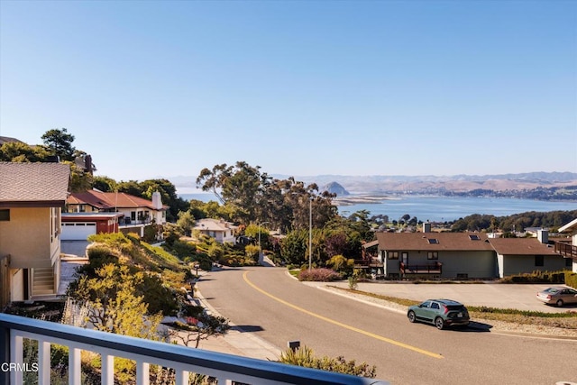 exterior space with a mountain view