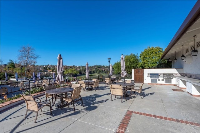 view of patio featuring area for grilling