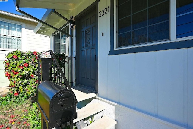 view of doorway to property