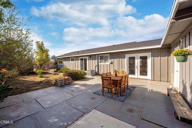 view of patio featuring french doors