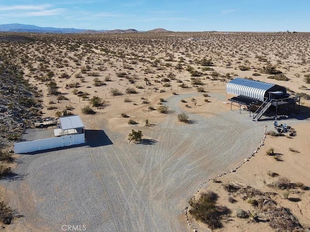 drone / aerial view with a mountain view