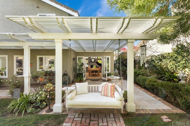 view of patio / terrace with a pergola