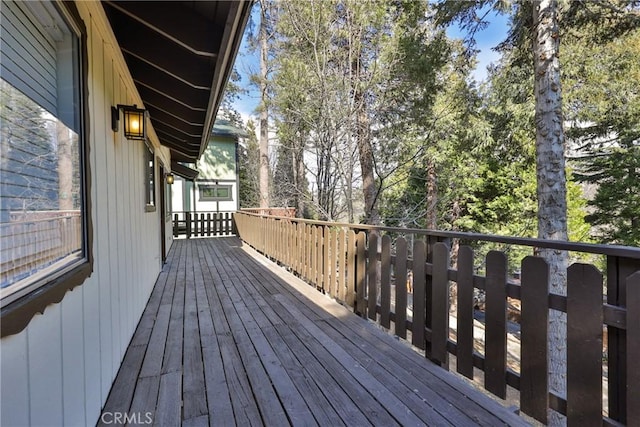 view of wooden deck