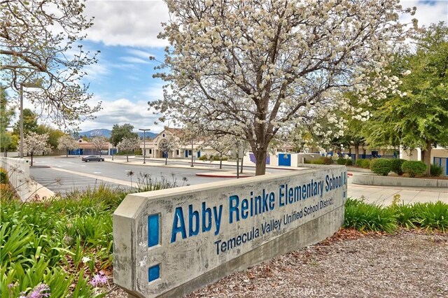 view of community sign