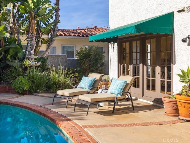 view of patio with french doors