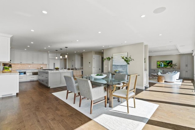 dining room featuring dark hardwood / wood-style floors