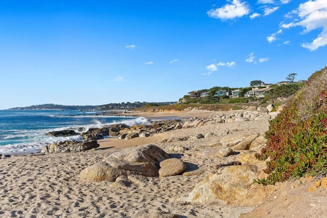 water view featuring a beach view