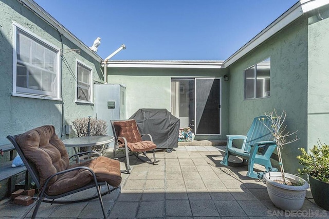 view of patio with grilling area