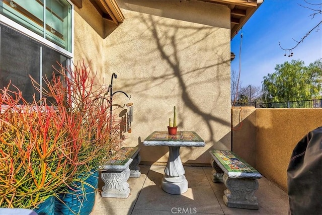 view of patio / terrace with a grill