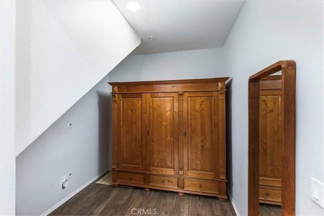 additional living space featuring dark hardwood / wood-style floors