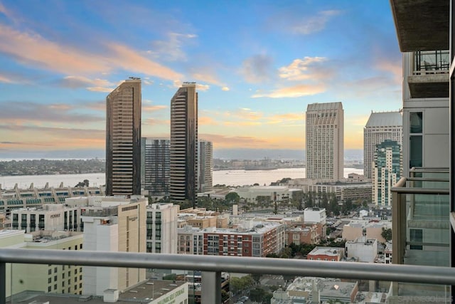 view of city featuring a water view