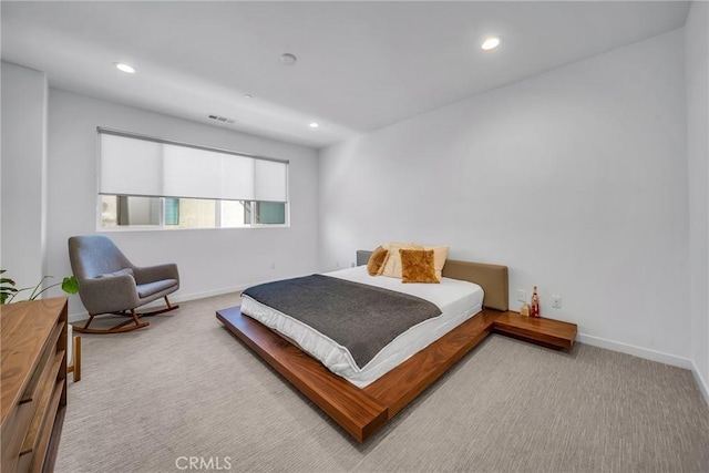 view of carpeted bedroom