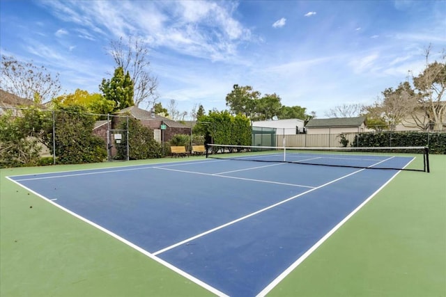 view of tennis court