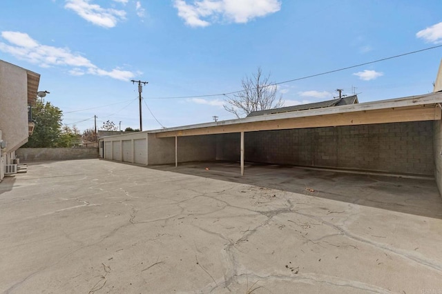 view of patio with a carport