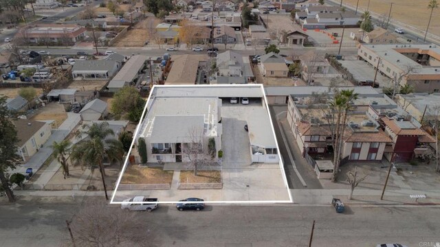 233 N Inez St, Hemet, CA 92543 - aerial perspective of suburban area featuring property boundaries highlighted