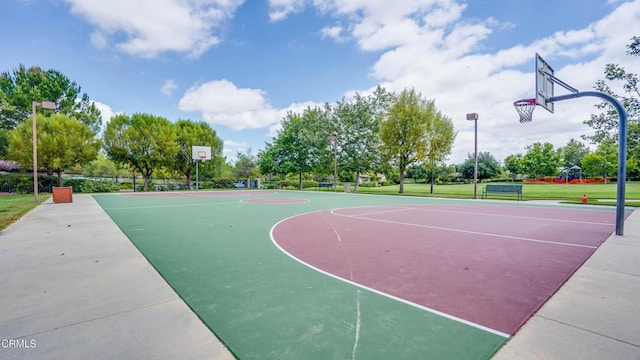 view of sport court