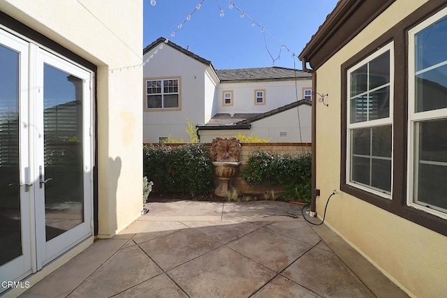 view of patio / terrace with french doors