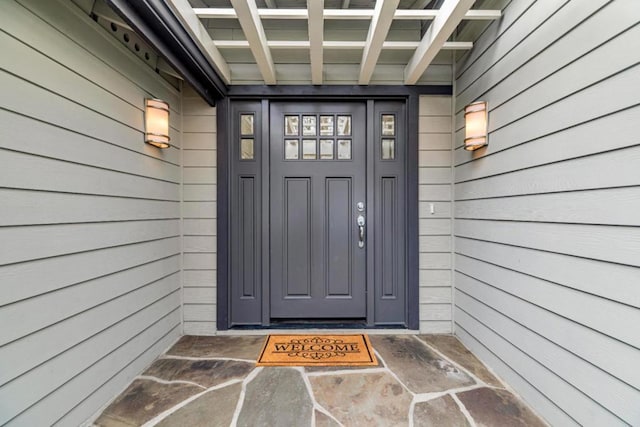 view of doorway to property