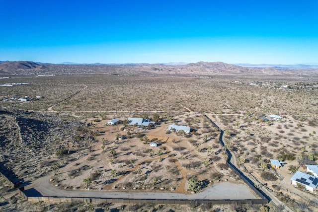 aerial view with a mountain view