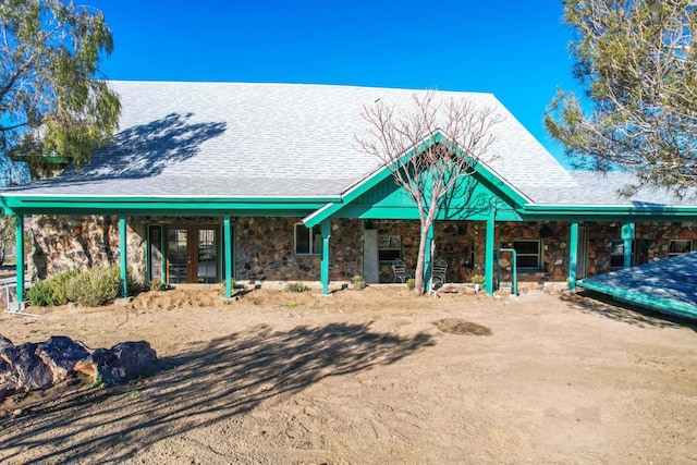 view of front of home featuring french doors