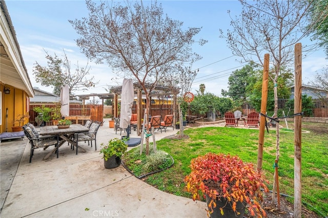 view of yard featuring a patio area