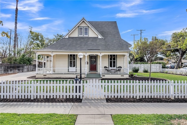 view of front of home with a porch