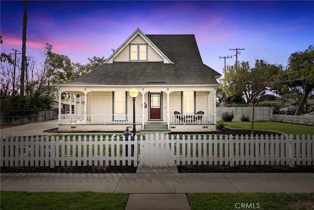 view of front of house featuring a porch