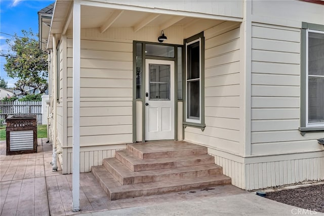 view of doorway to property