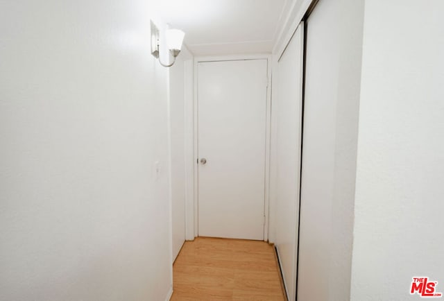 hall featuring light hardwood / wood-style floors