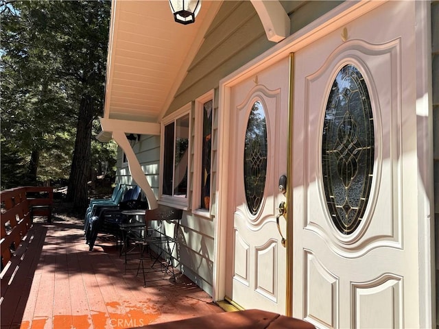 view of doorway to property