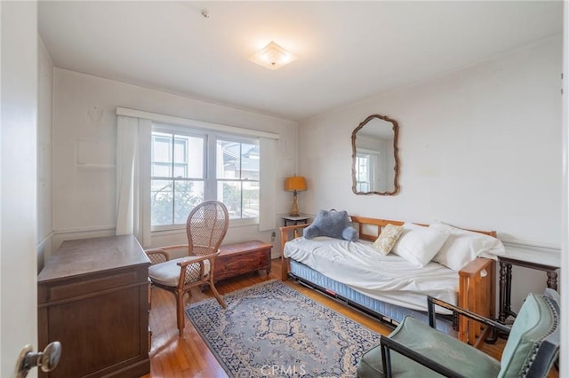 bedroom featuring wood-type flooring