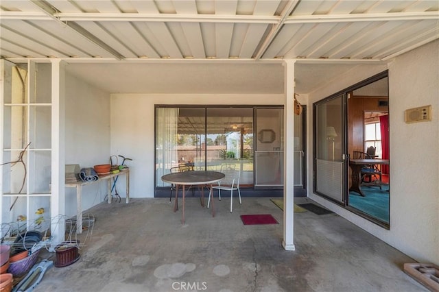 view of patio / terrace featuring a trampoline