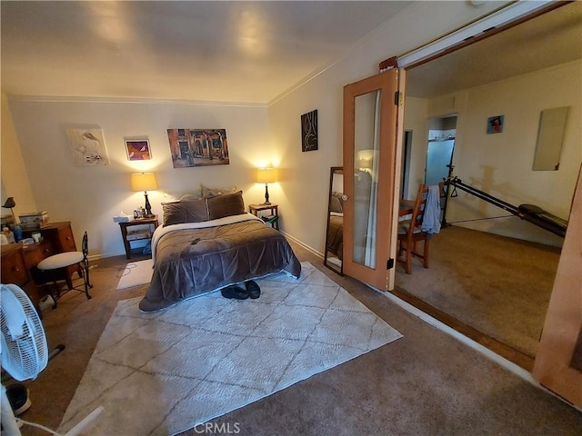 view of carpeted bedroom