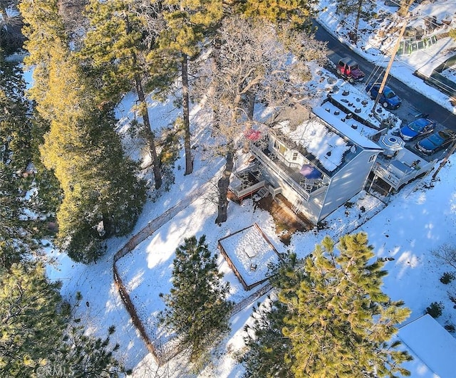 view of snowy aerial view