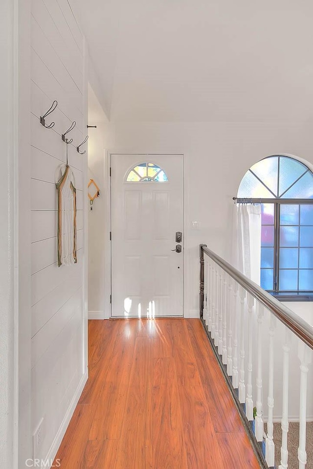 entryway featuring hardwood / wood-style floors