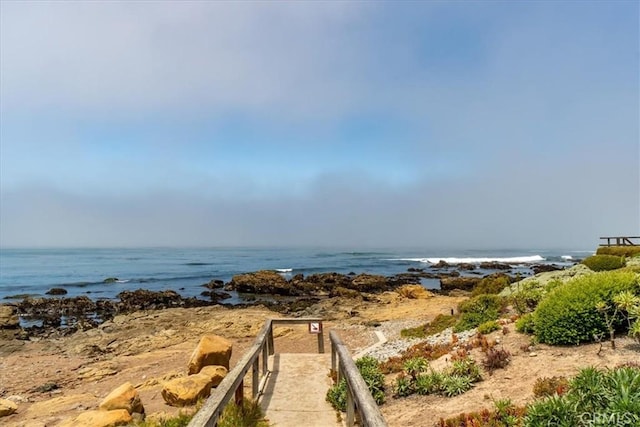 water view with a beach view