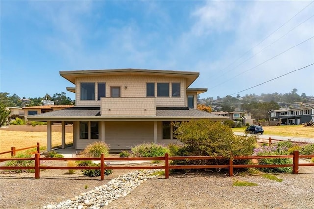 view of rear view of property