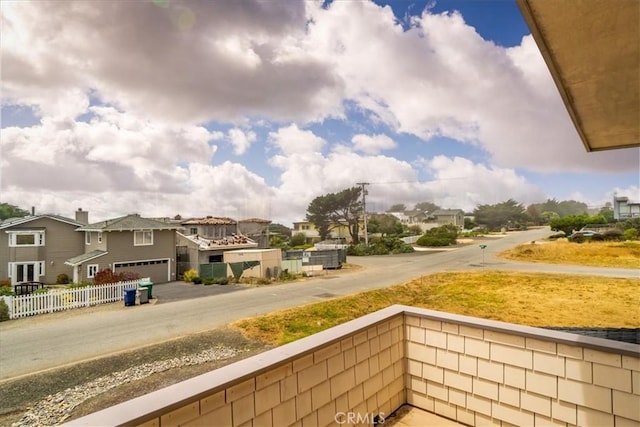 view of yard featuring a garage