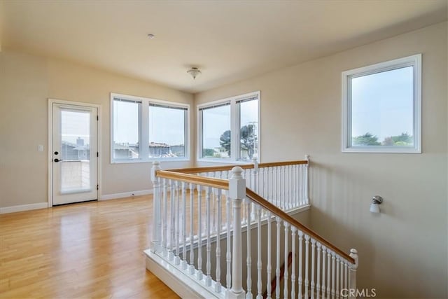 hall featuring light hardwood / wood-style floors