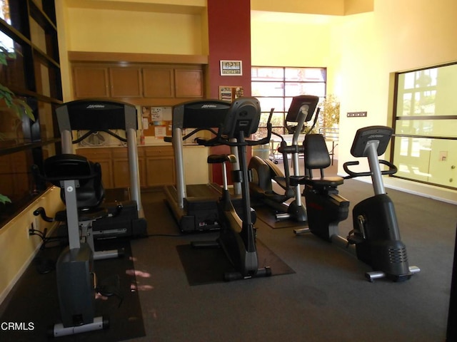 view of workout area